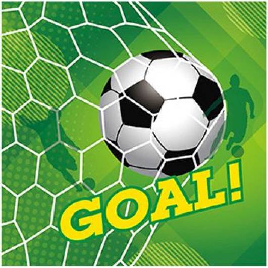 Papierservietten Fußball 16x16cm 20Stk