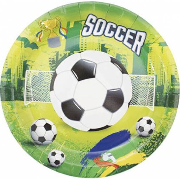 Pappteller Fußball 23cm 10Stück