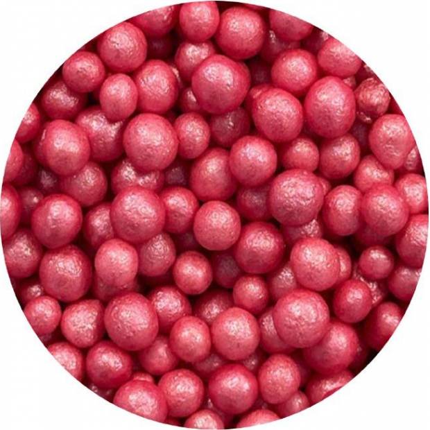 Zucker-Reis-Perlen dunkelrosa 7mm 1kg