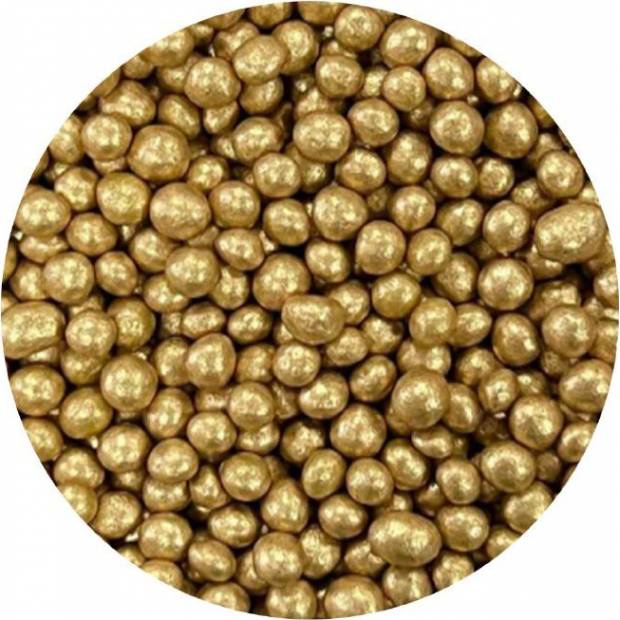 Zucker-Reis-Perlen gold 5mm 1kg