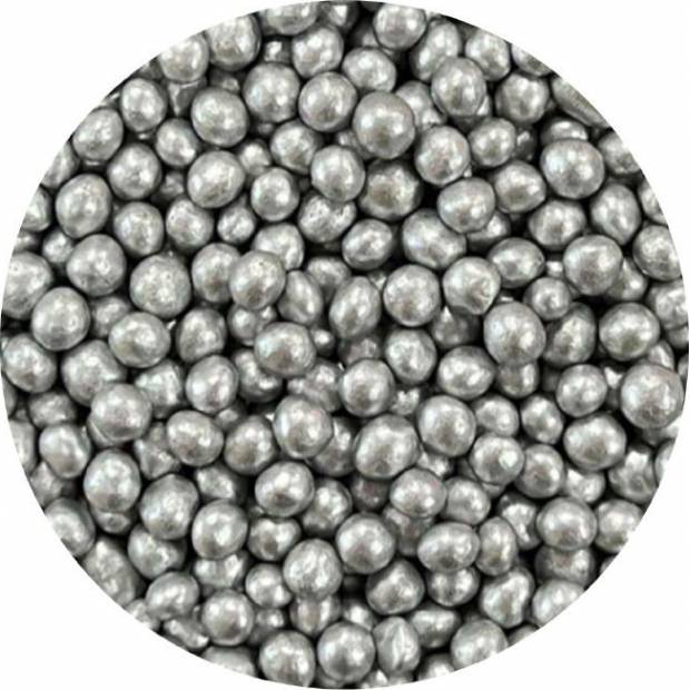 Zucker-Reis-Perlen silber 5mm 1kg
