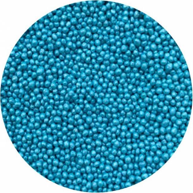Zuckerperlen blau hell metallisch 2mm 1kg