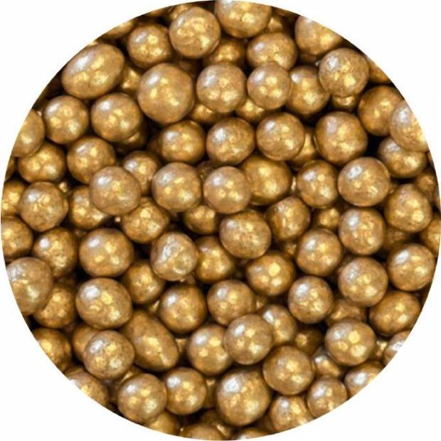 Zucker-Reis-Perlen gold 7mm 1kg
