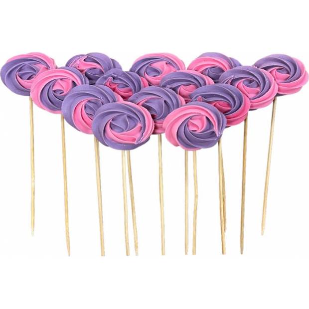 Zuckerlutscher rosa und lila 12 Stk.