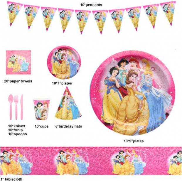 Großes Prinzessinnen-Party-Set