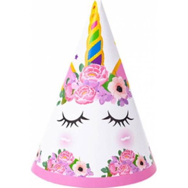 Party Papier Einhorn Kappe 6pcs