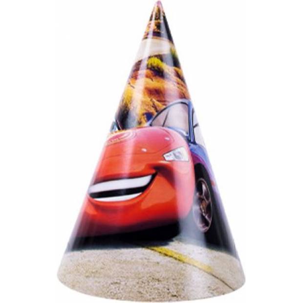 Pappkarton Party-Mützen Cars 6 Stück