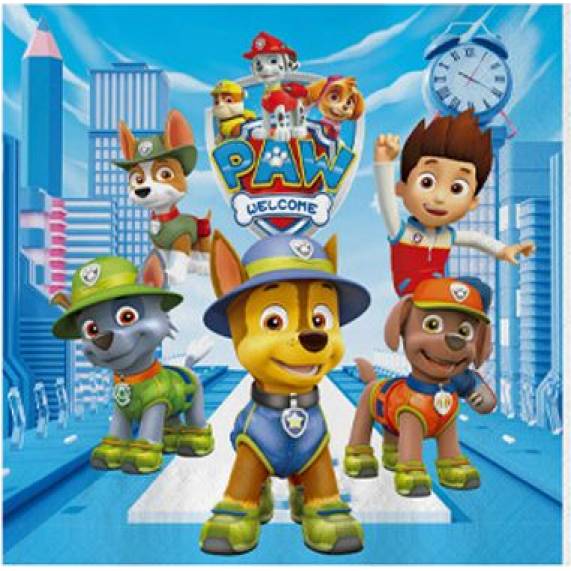 Papierteller 33x33cm 10 Stück Paw Patrol