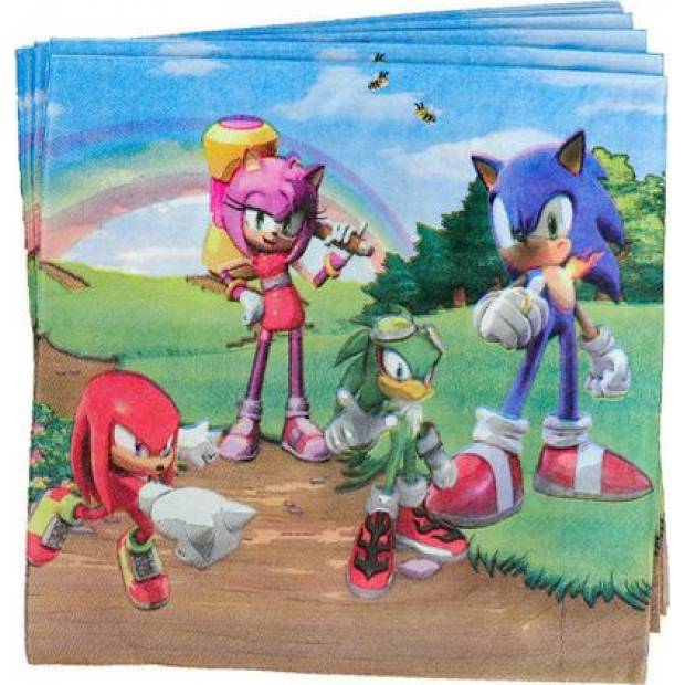 Papierservietten 33x33 cm 10 Stück Igel Sonic