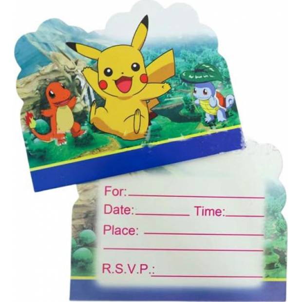 Einladung zum Geburtstag von 10pcs Pokémon Pikatchu