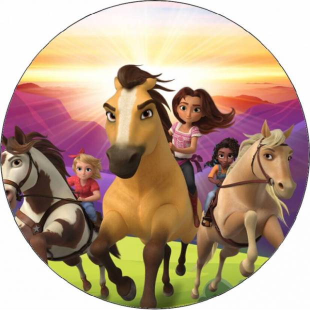 Essbares Papierpferd Spirit beim Reiten 19,5 cm