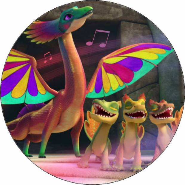 Essbares Papier Drachenretter singende Drachen 19,5 cm