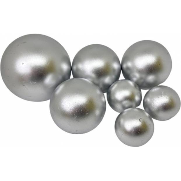 Schokoladenkugeln 7 Stück super silbern