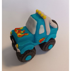 Zuckerfigur Monster Truck - blau