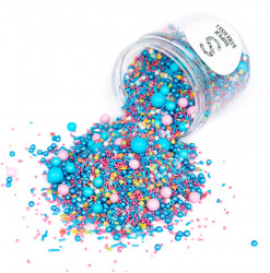 Zuckerdekoration bunte Sterne und Saatperlen 90g