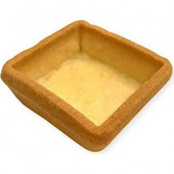 Schnellform: Quadratische tartelette-Form aus hellbuttergelbem, 4,5 cm (20 Stück)