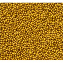 Zuckerperlen metallisch gold 2mm 1kg