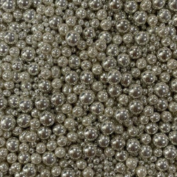 Zuckerdekoration Silberperlen Mix 80g