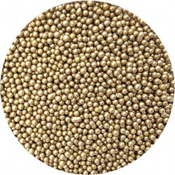 Zuckerperlen metallic gold I. 3-4mm 80g