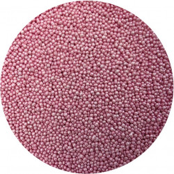 Zuckerperlen metallisch rosa 2mm 80g