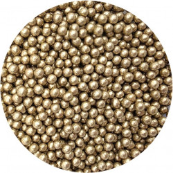 Zuckerperlen metallisch gold 5mm 80g