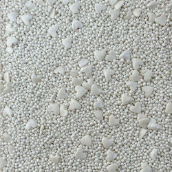 Zuckerdekorationsmischung weiße Herzen 80g