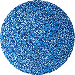 Zuckerdekoration metallisch Blau Konfetti Mix 80g
