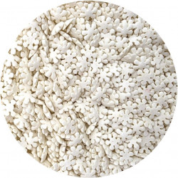 Zuckerdekoration weiße Schneeflocken 80g