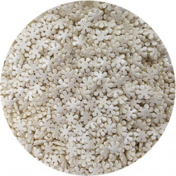 Zuckerdekoration weiße Perlenschneeflocken 80g