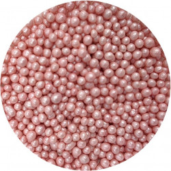 Zucker-Reis-Perlen blau perlglänzend 5 mm 80g