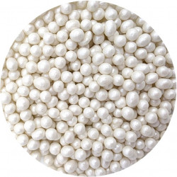 Zucker-Reis-Perlen weiß Perlmutt 7mm 80g