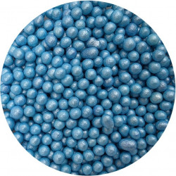 Zucker-Reis-Perlen blau perlglänzend 7mm 80g