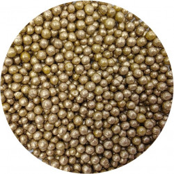 Zucker-Reis-Perlen gold 5mm 80g