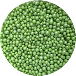 Zucker-Reis-Perlen grün perlglänzend 5 mm 80g