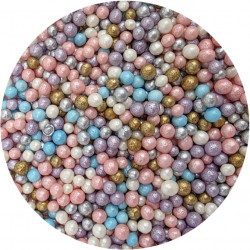 Zucker-Reis-Perlen Pastell-Mix 5mm 80g