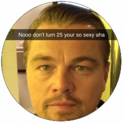 Essbares Papier Leonardo DiCaprio Neeeeiiin, werde nicht 25, du bist so ... 19,5 cm