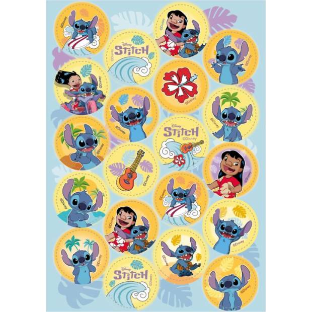 Vorgestanztes Fondantpapier für Lilo und Stitch Cupcake