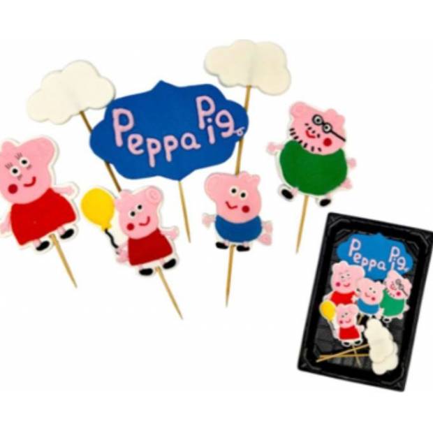 Zuckerstück Figurine Steckpfahl Schweinchen Pepa