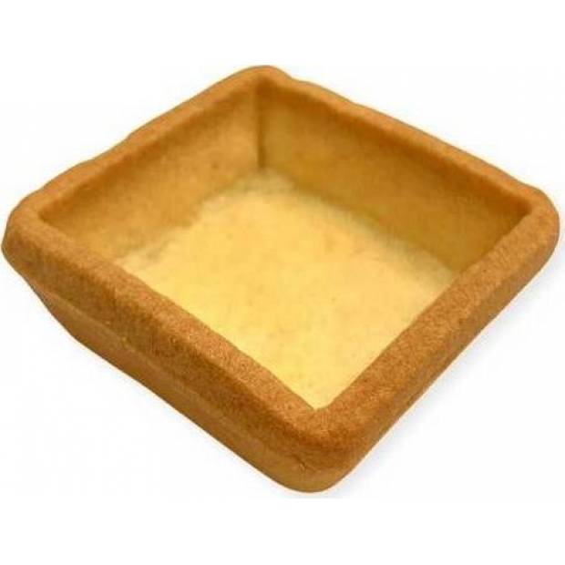 Schnellform: Quadratische tartelette-Form aus hellbuttergelbem, 4,5 cm (20 Stück)