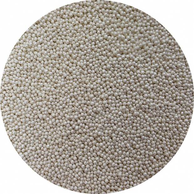 Zuckerperlen metallisch weiß 2mm 80g