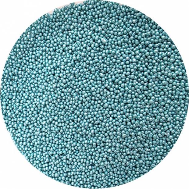 Zuckerperlen metallisch türkis 2mm 80g