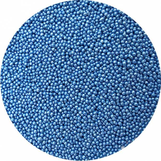 Zuckerperlen metallisch blau 2mm 80g