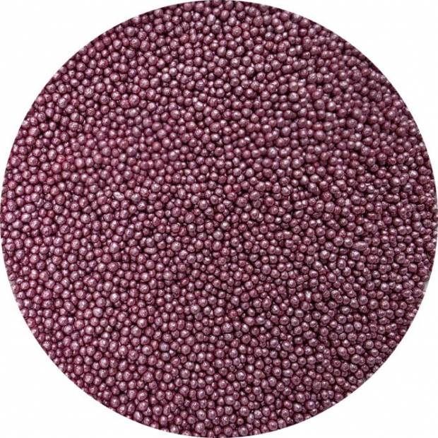 Zuckerperlen metallisch dunkelrosa 2mm 80g