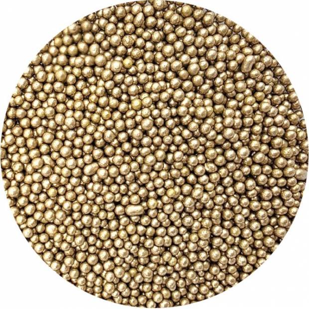 Zuckerperlen metallic gold I. 3-4mm 80g