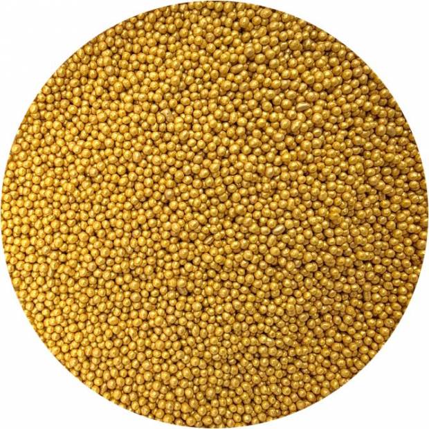 Zuckerperlen metallic gold II. 2mm 80g