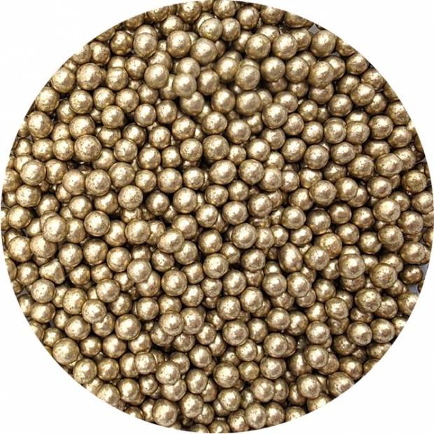 Zuckerperlen metallisch gold 5mm 80g