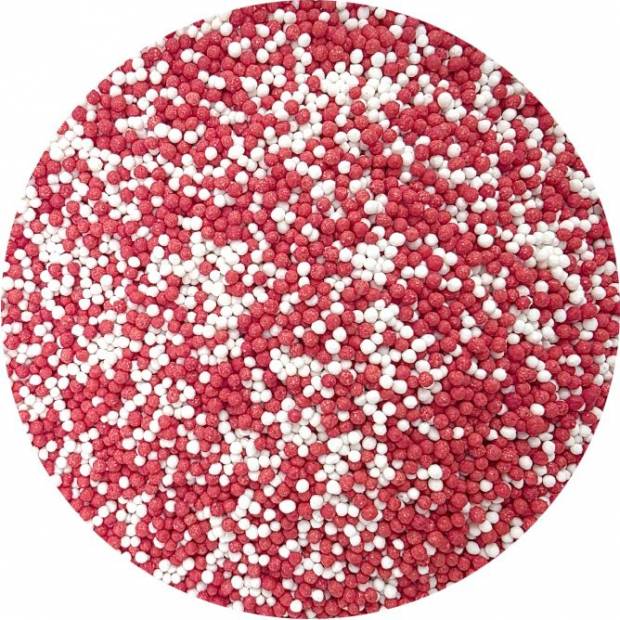 Zuckerperlen rot und weiß 80g