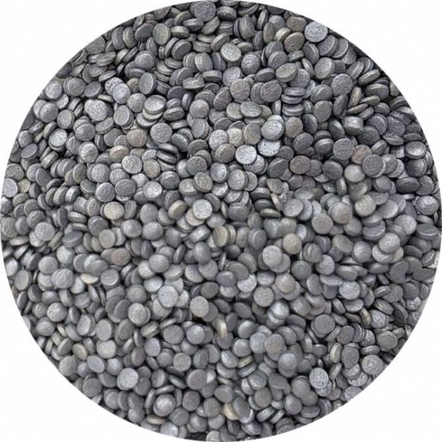 Zuckerguss-Dekoration silberne Konfetti 80 g
