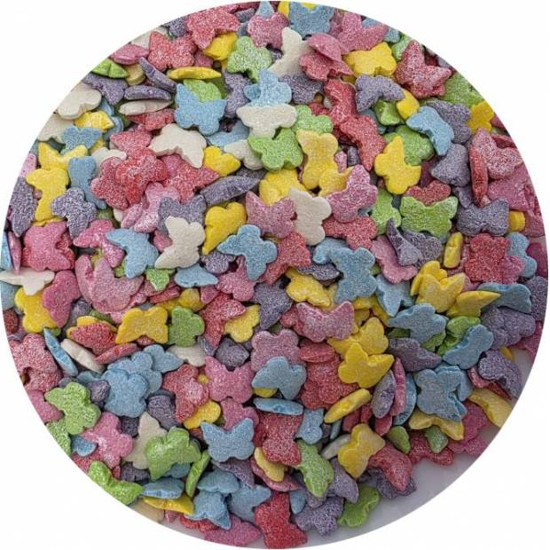 Zuckerdekoration Bunte Schmetterlinge 80g