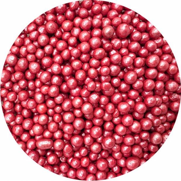 Zucker-Reis-Perlen rot 5mm 80g